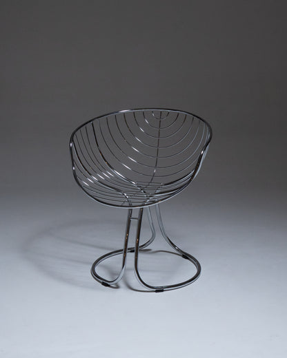 METAL CHAIR, GASTONE RINALDI, RIMA, 1970s