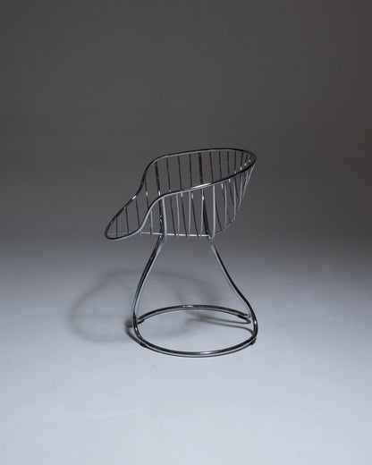 METAL CHAIR, GASTONE RINALDI, RIMA, 1970s