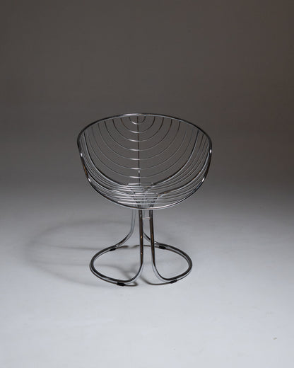 METAL CHAIR, GASTONE RINALDI, RIMA, 1970s