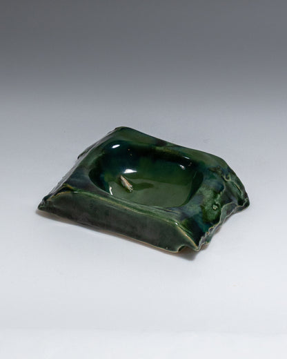 GRAND CENDRIER GRÈS VERT