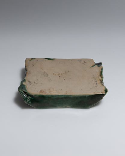 GRAND CENDRIER GRÈS VERT