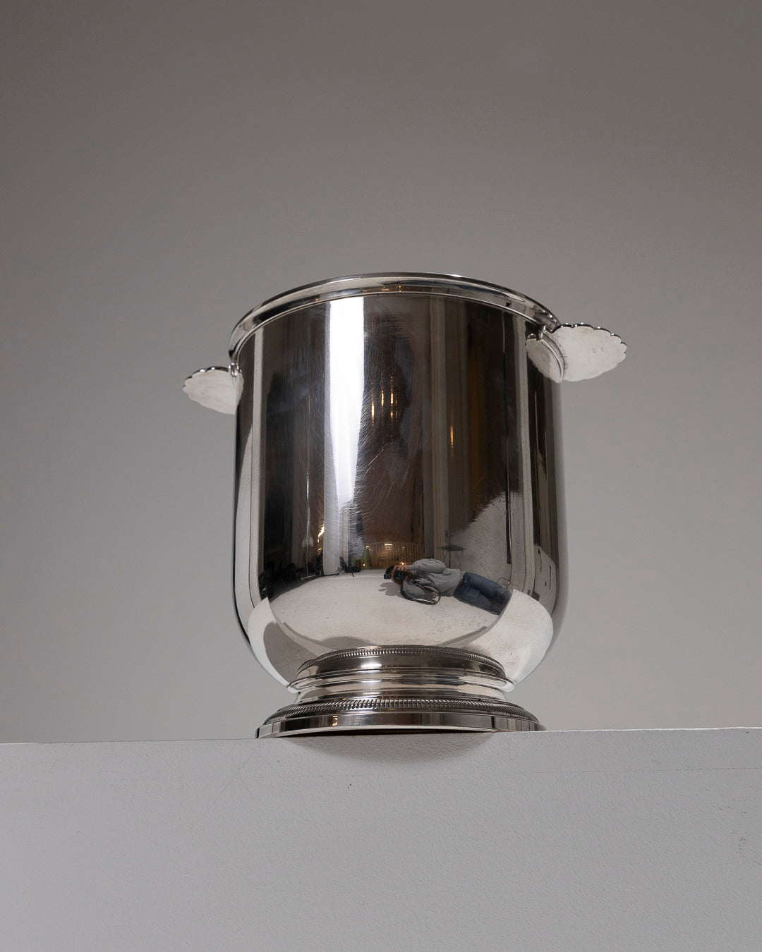 SILVER METAL CHAMPAGNE BUCKET