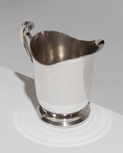 LARGE SILVER METAL PITCHER