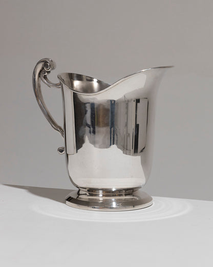 LARGE SILVER METAL PITCHER