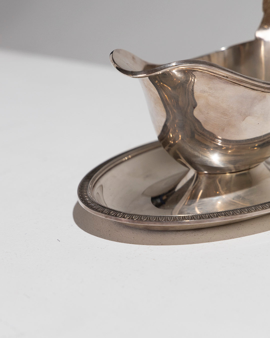 Sauler on silver metal tray, Christofle, 1960s