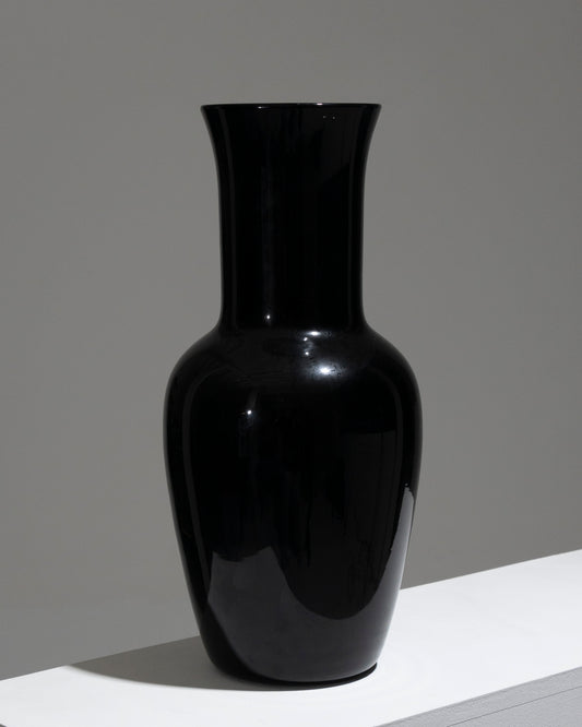 GRAND VASE EN VERRE NOIR, CARLO SCARPA, 1980s