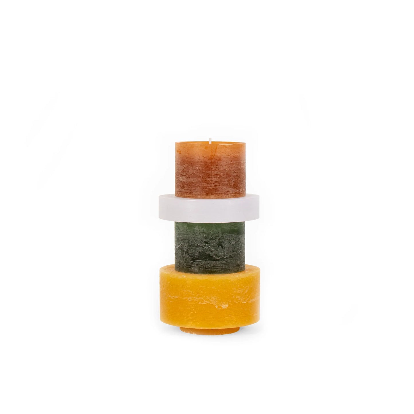 CANDLE "STACK 04 - GREEN & YELLOW"  