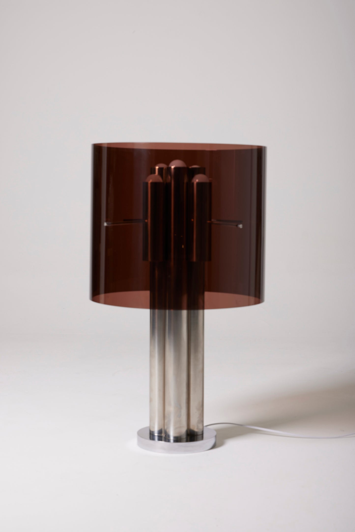 MICHEL BOYER METAL AND PLEXIGLAS TABLE LAMP, 1970s