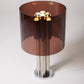 MICHEL BOYER METAL AND PLEXIGLAS TABLE LAMP, 1970s