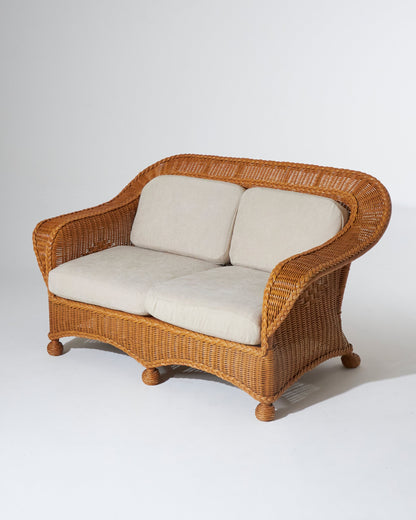 Rattan two -seater sofa, 1960s