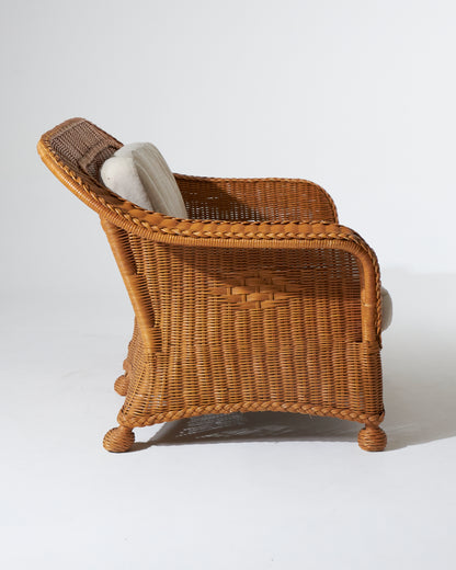 Rattan two -seater sofa, 1960s