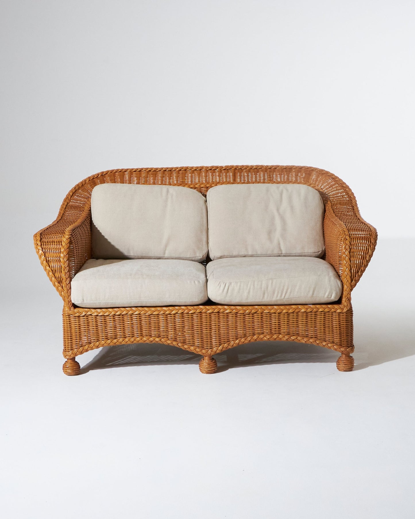 Rattan two -seater sofa, 1960s