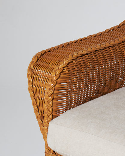Rattan two -seater sofa, 1960s