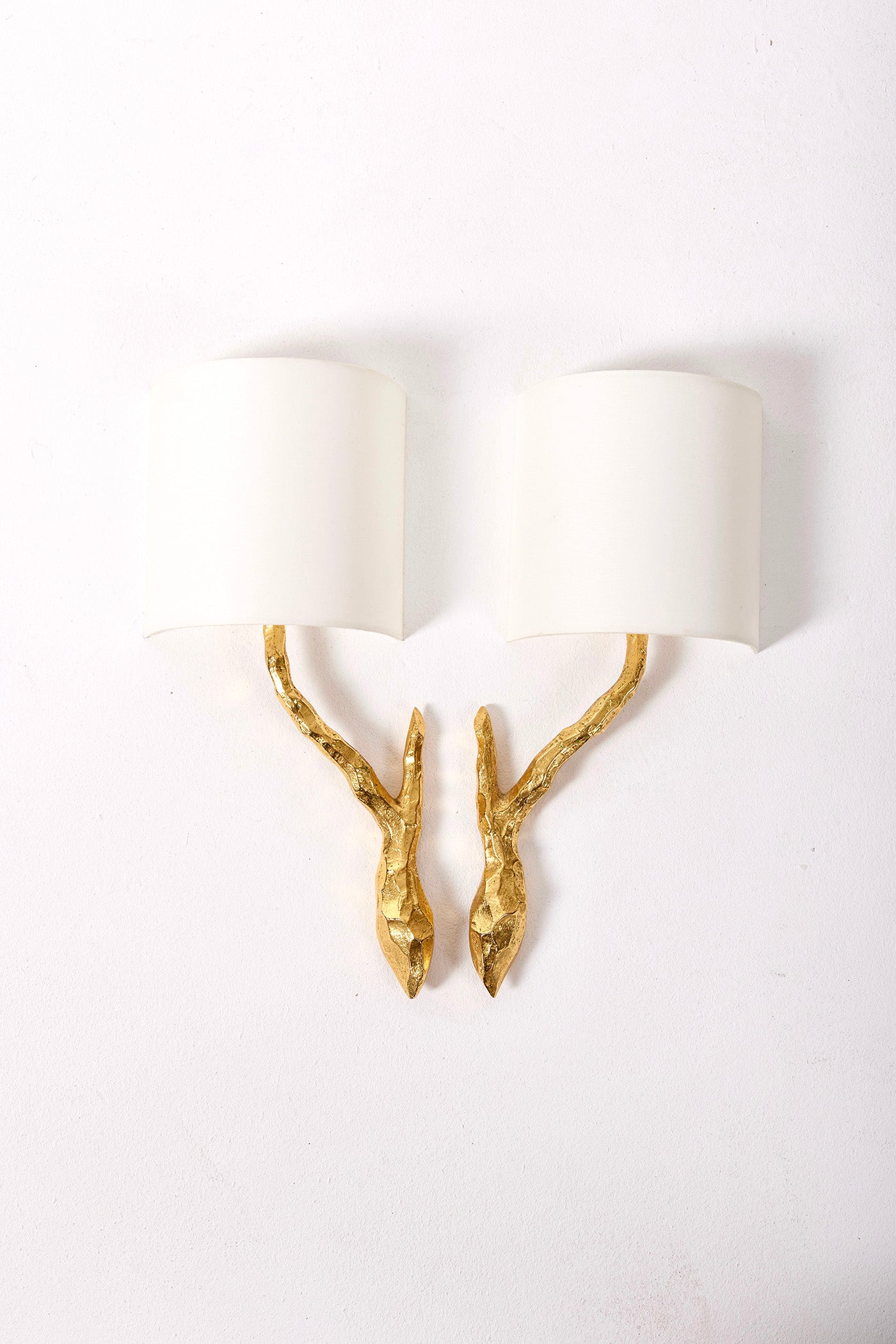 Pair of gilt bronze wall lights from Maison Arlus, 1960s, France