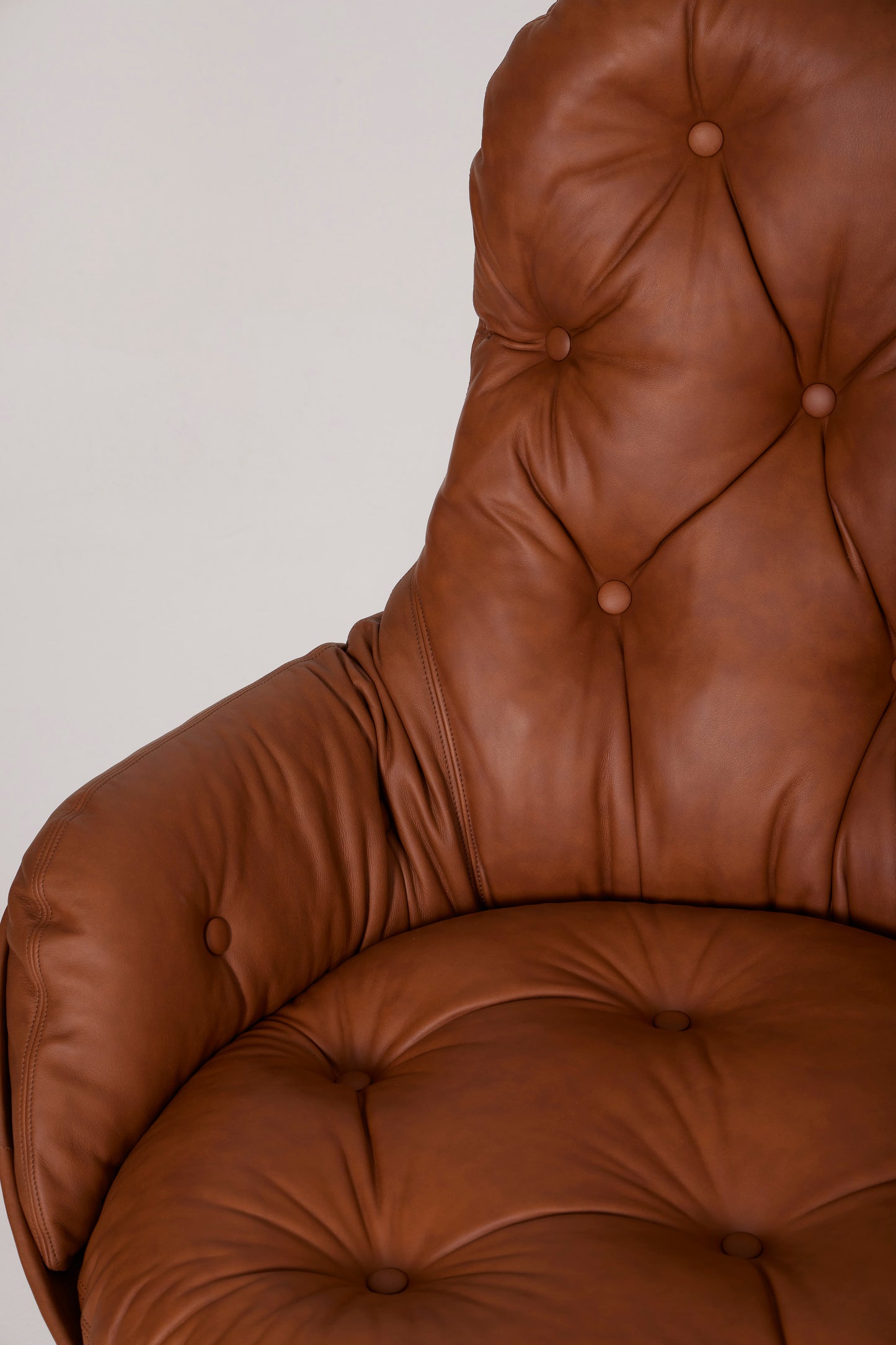 MICHEL CADESTIN "KARATE" LEATHER SOFA, 1970s