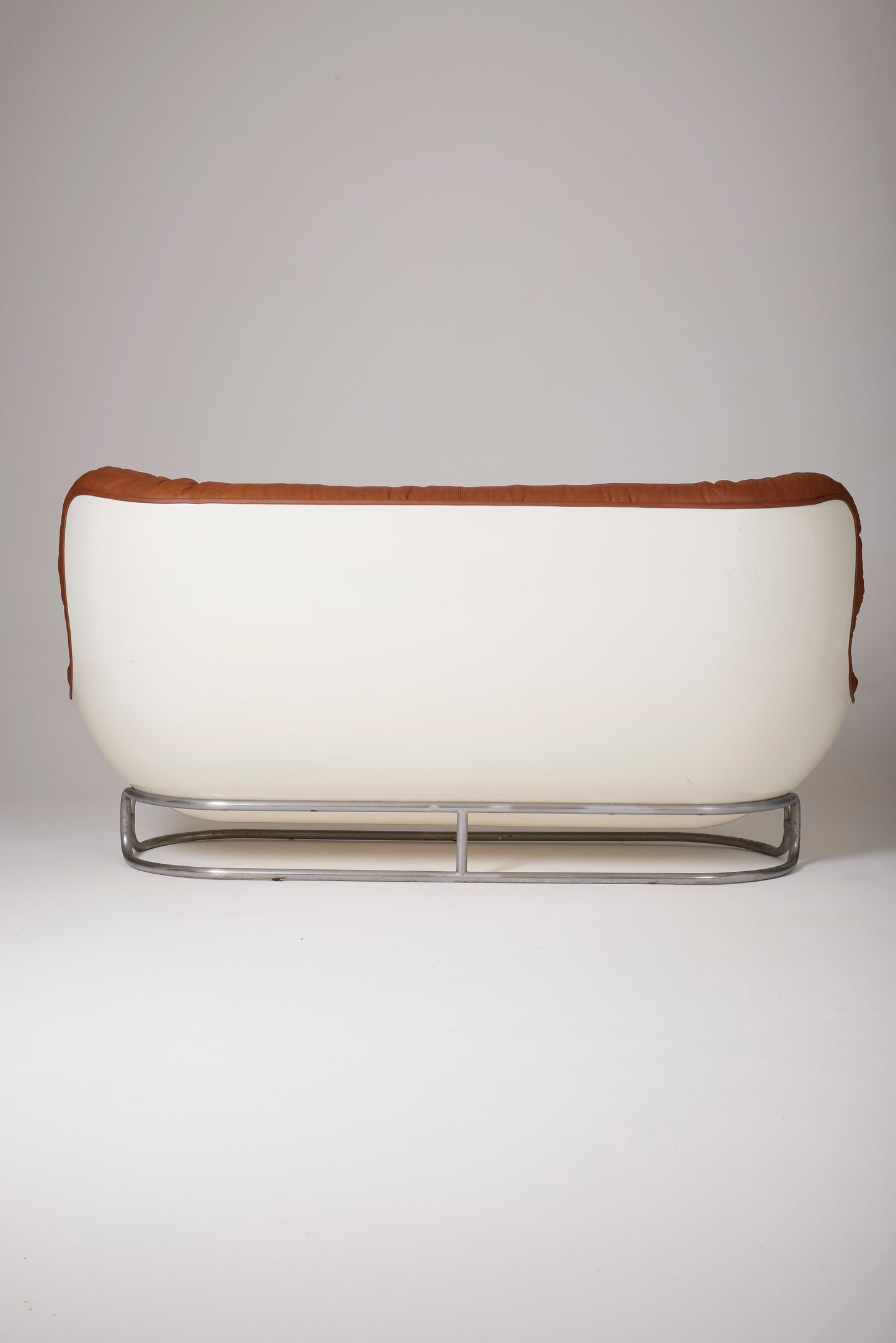 MICHEL CADESTIN "KARATE" LEATHER SOFA, 1970s