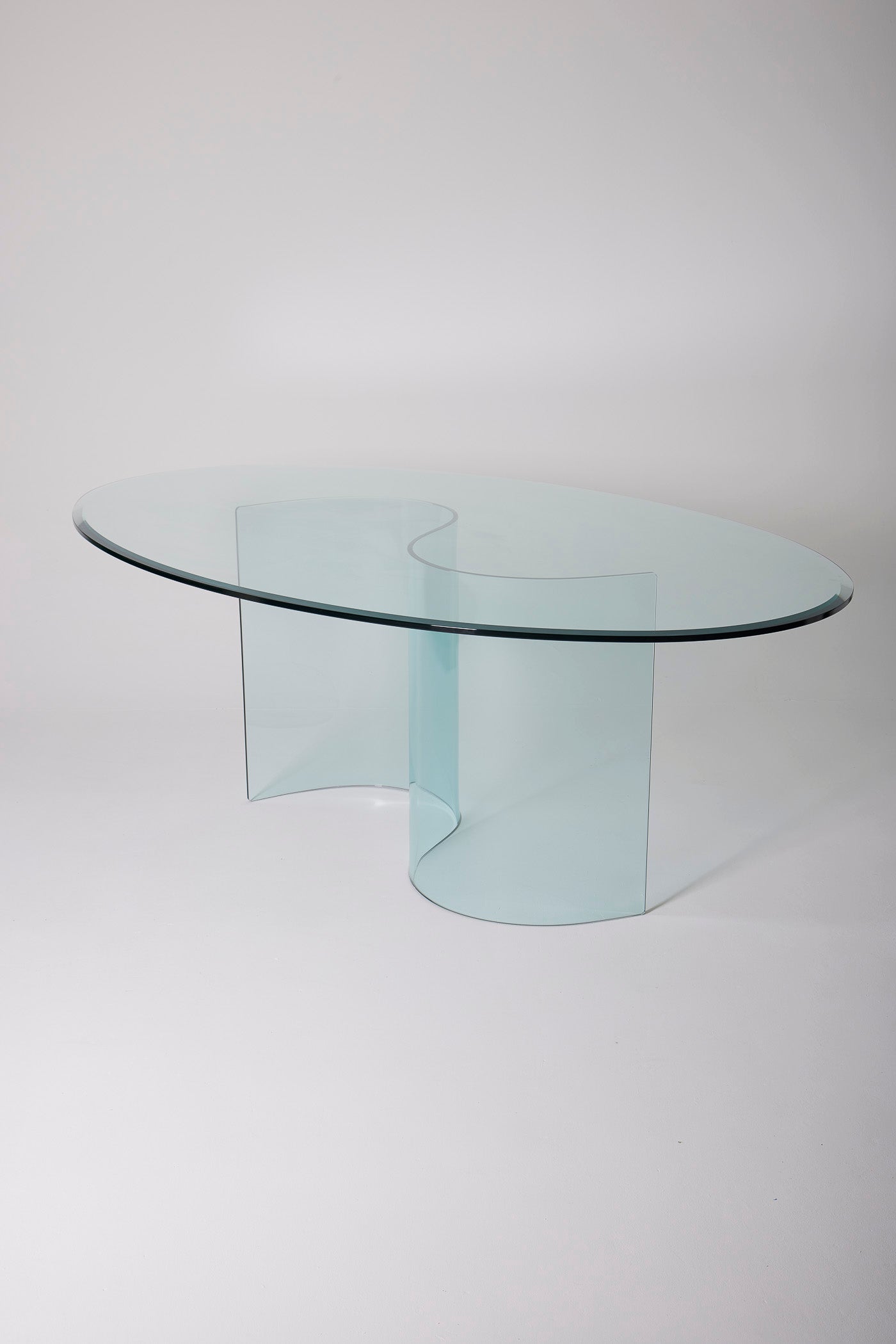 GLASS DINING TABLE, 1970s