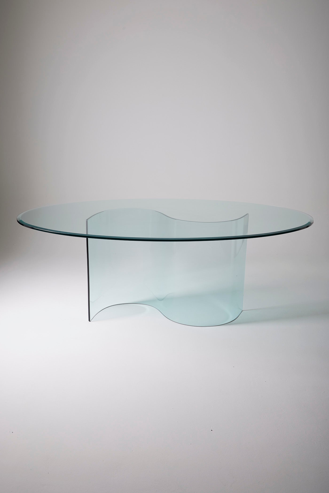 GLASS DINING TABLE, 1970s