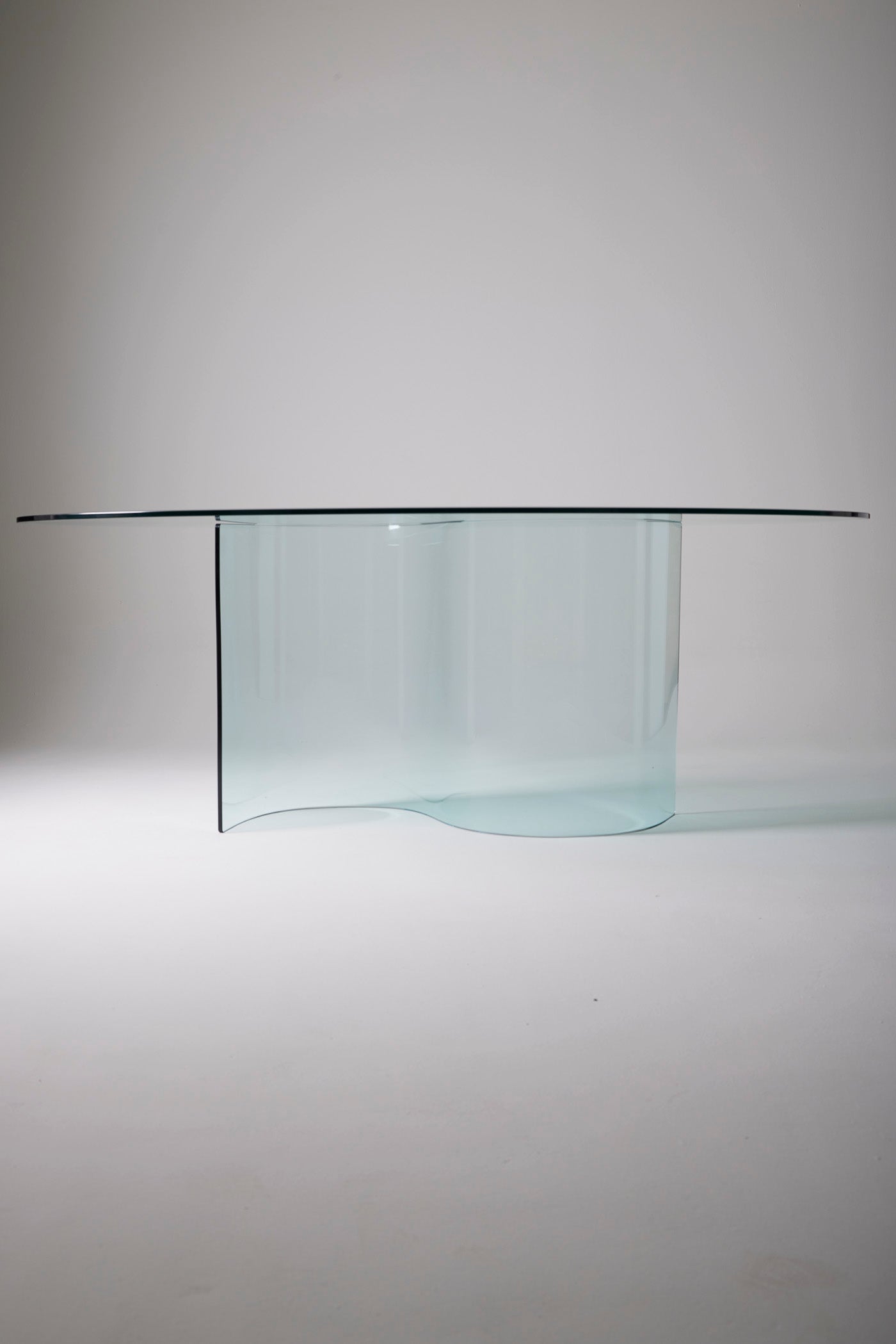 GLASS DINING TABLE, 1970s