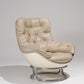 FAUTEUIL EN CUIR "KARATÉ" MICHEL CADESTIN, 1970s