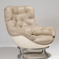 FAUTEUIL EN CUIR "KARATÉ" MICHEL CADESTIN, 1970s