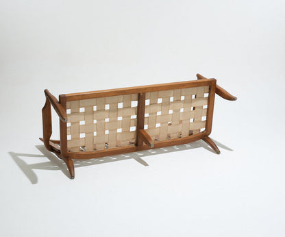 José in oak, Guillerme and Chambron sofa, 1950s