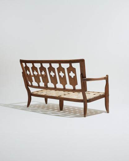 José in oak, Guillerme and Chambron sofa, 1950s