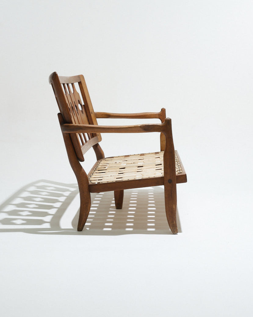 José in oak, Guillerme and Chambron sofa, 1950s