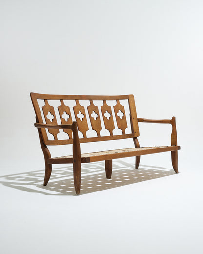 José in oak, Guillerme and Chambron sofa, 1950s