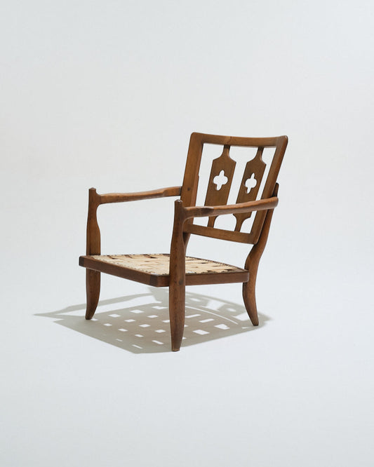 José chair in oak, Guillerme and Chambron, 1950s