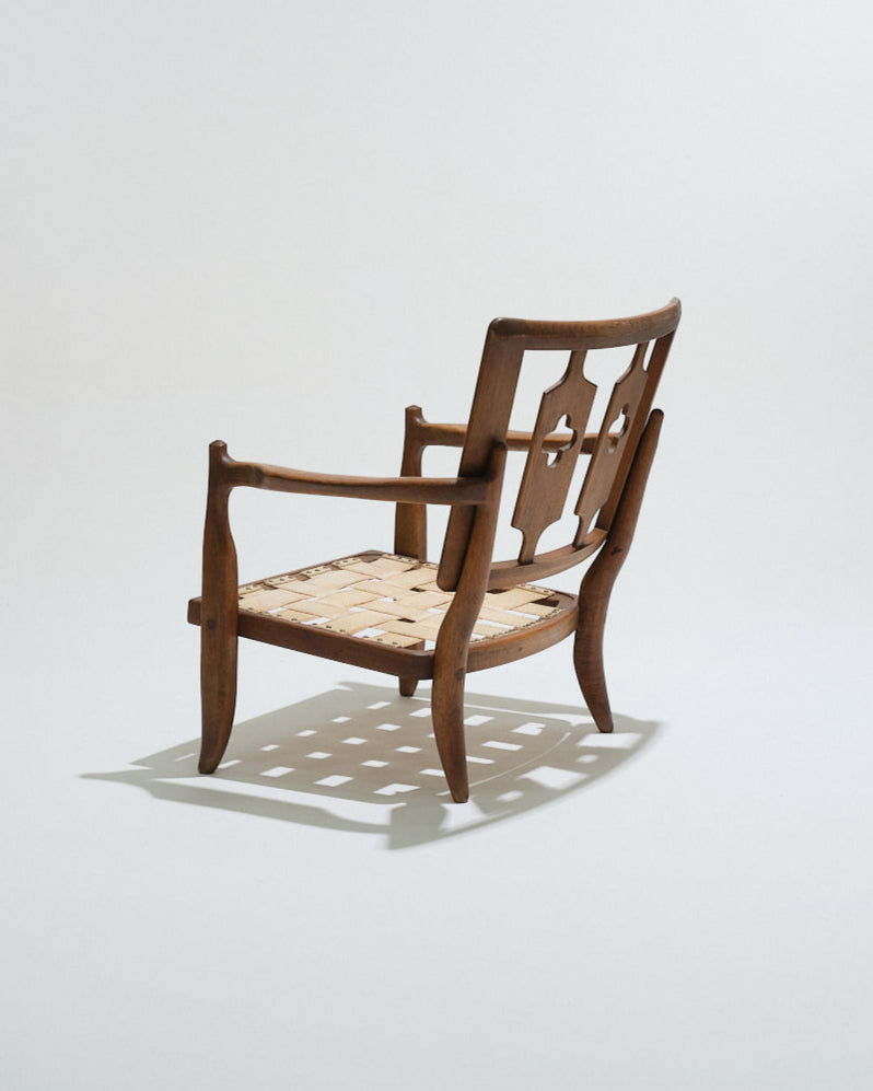 FAUTEUIL JOSÉ EN CHÊNE, GUILLERME ET CHAMBRON, 1950s