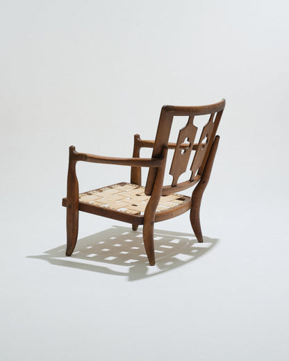FAUTEUIL JOSÉ EN CHÊNE, GUILLERME ET CHAMBRON, 1950s