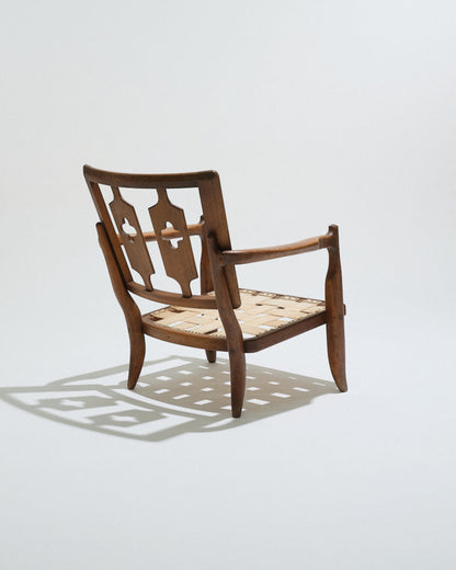 FAUTEUIL JOSÉ EN CHÊNE, GUILLERME ET CHAMBRON, 1950s
