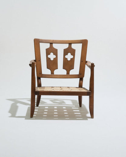 FAUTEUIL JOSÉ EN CHÊNE, GUILLERME ET CHAMBRON, 1950s