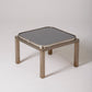 GLASS AND ALUMINUM SIDE TABLE