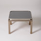 GLASS AND ALUMINUM SIDE TABLE