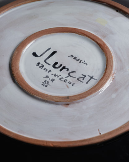 PLAT EN CÉRAMIQUE, JEAN LURÇAT, 1950s