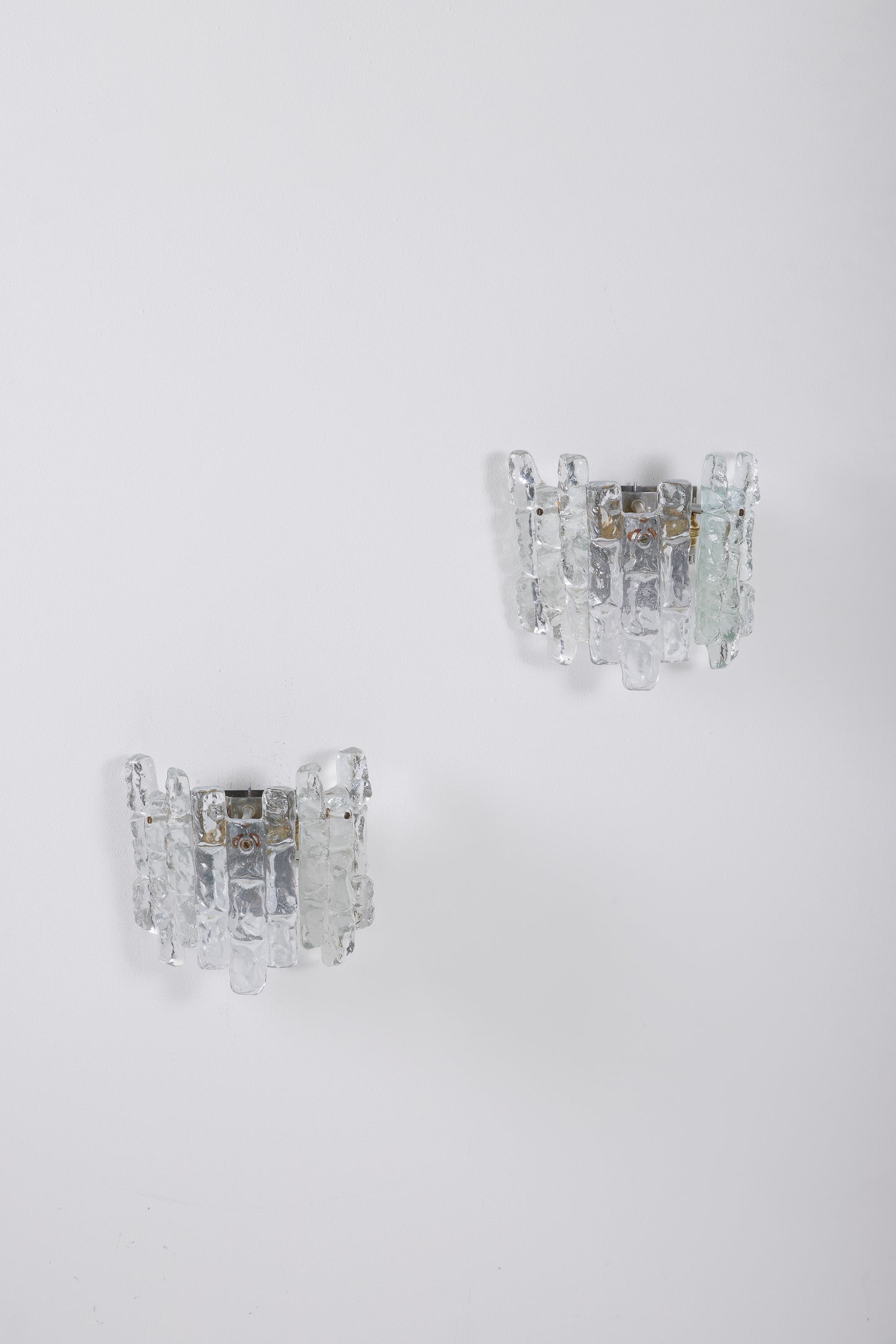 PAIR OF JULIUS THEODOR KALMAR GLASS WALL LIGHTS, 1960s