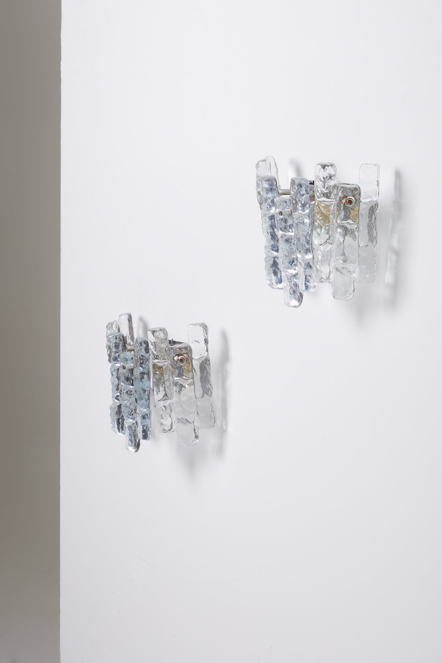 PAIR OF JULIUS THEODOR KALMAR GLASS WALL LIGHTS, 1960s