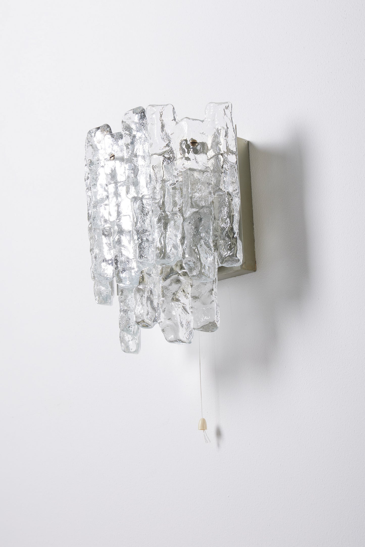 JULIUS THEODOR KALMAR FROSTED GLASS WALL LAMP, 1960s