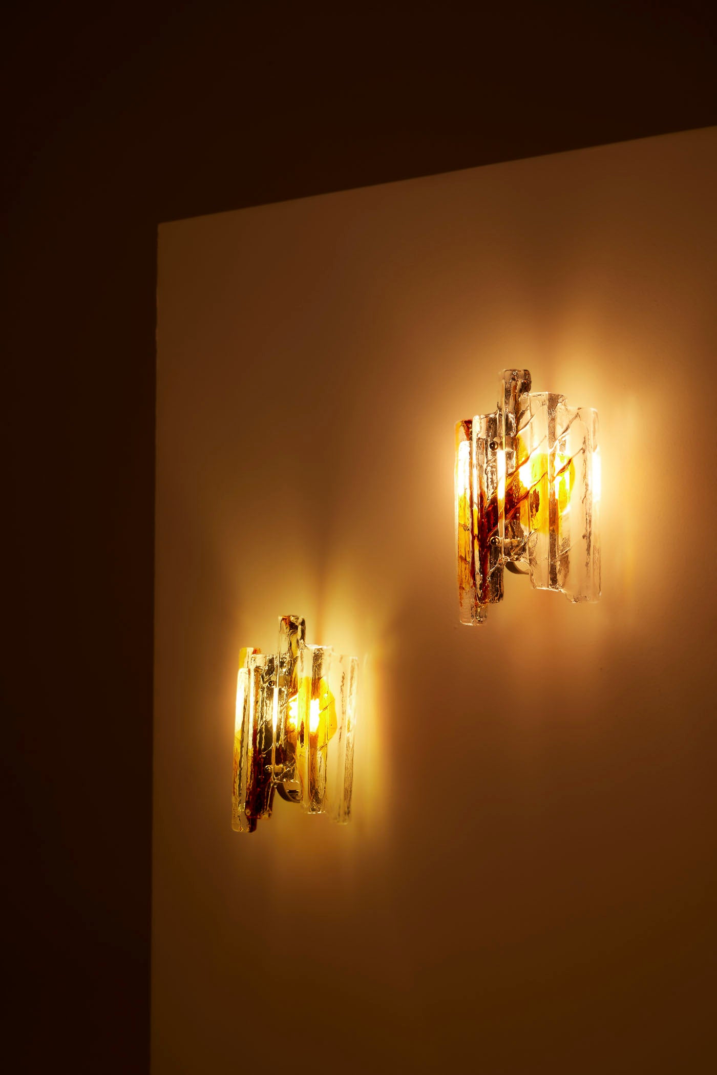 PAIR OF MAZZEGA WALL LIGHTS, 1970s