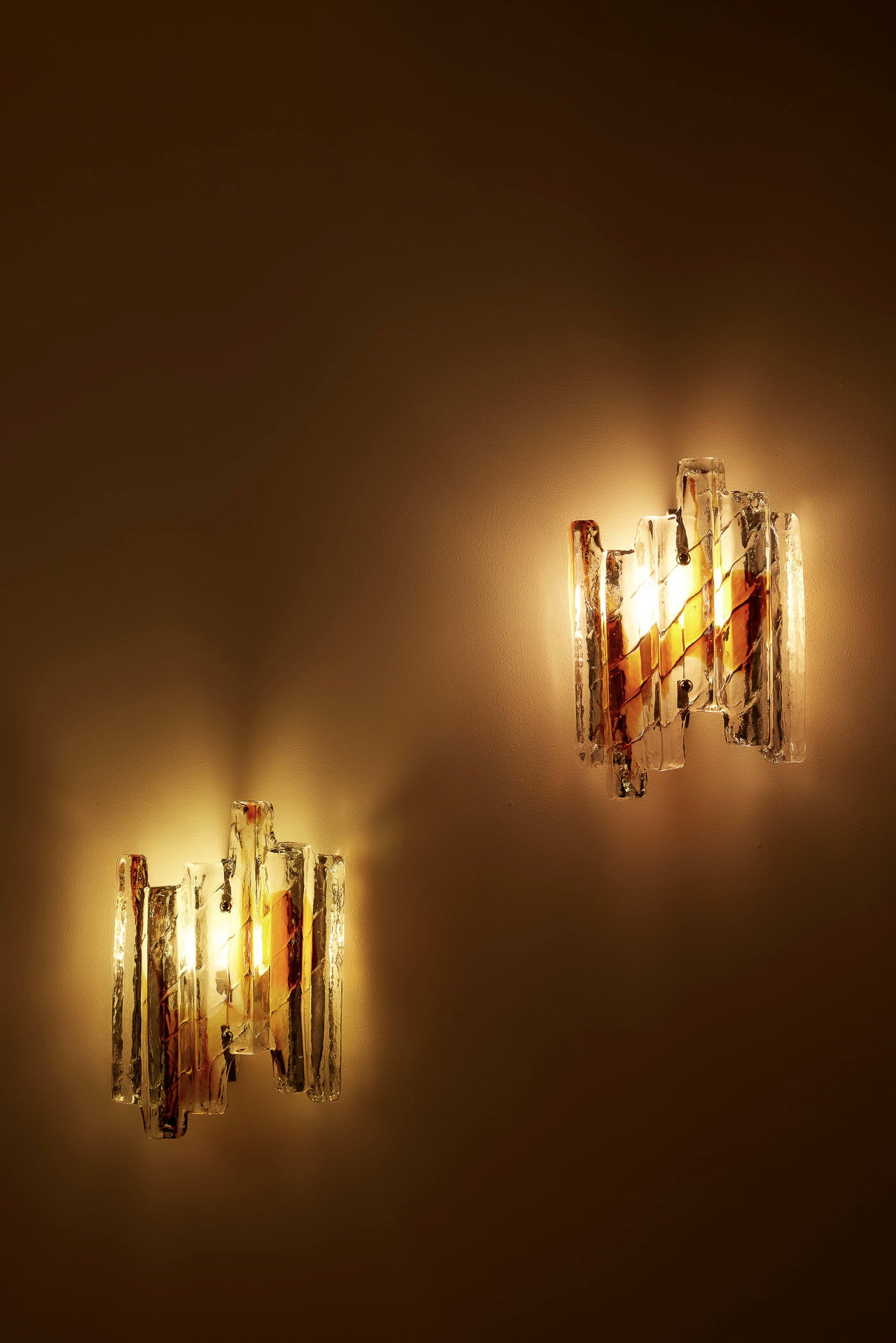 PAIR OF MAZZEGA WALL LIGHTS, 1970s