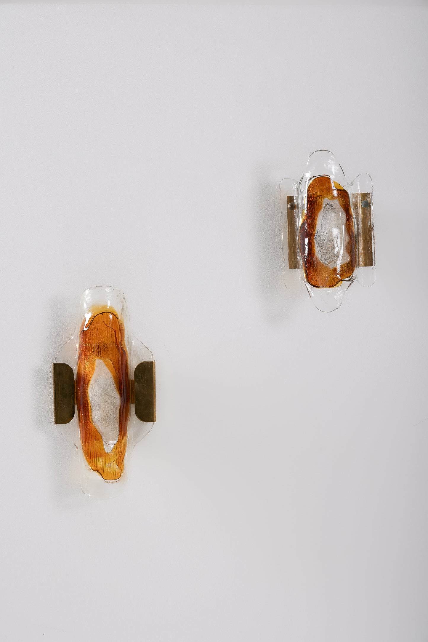 PAIR OF SVEND AAGE GLASS WALL LIGHTS, 1950s