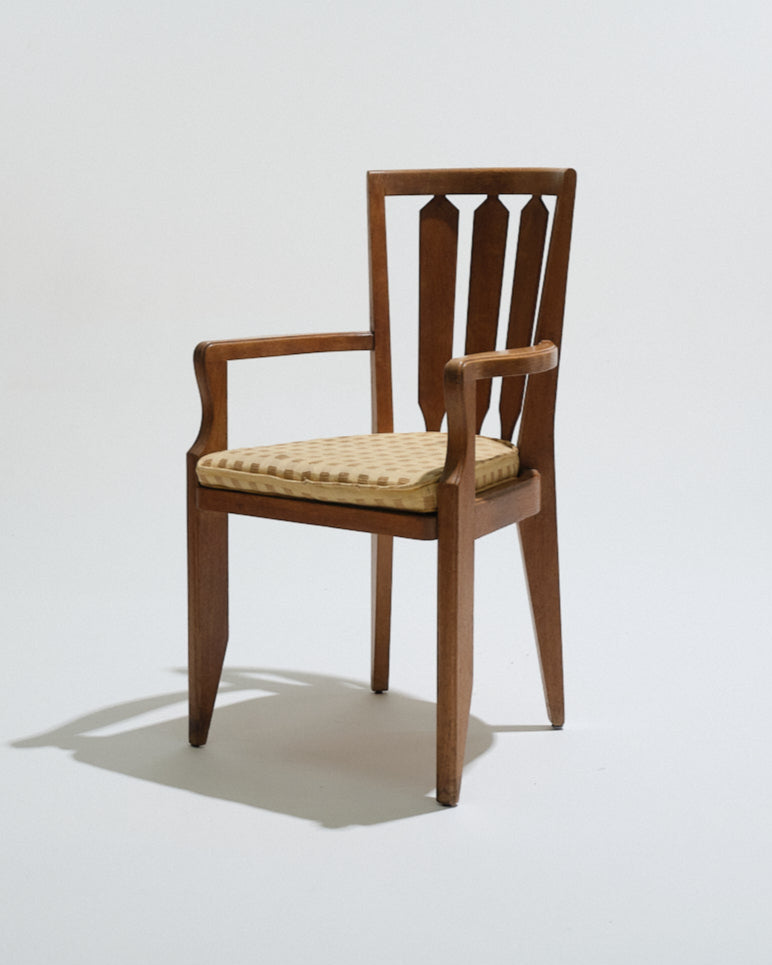 FAUTEUIL EN CHÊNE GUILLERME ET CHAMBRON, 1960s