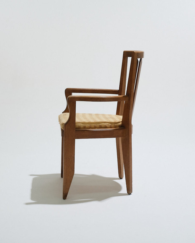 FAUTEUIL EN CHÊNE GUILLERME ET CHAMBRON, 1960s
