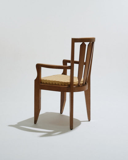FAUTEUIL EN CHÊNE GUILLERME ET CHAMBRON, 1960s