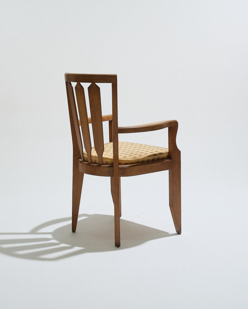 FAUTEUIL EN CHÊNE GUILLERME ET CHAMBRON, 1960s