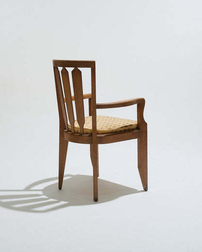 FAUTEUIL EN CHÊNE GUILLERME ET CHAMBRON, 1960s