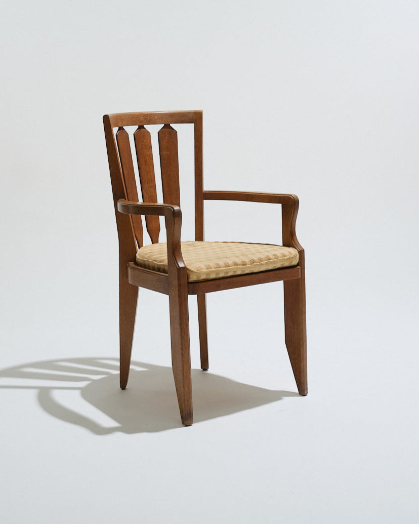 FAUTEUIL EN CHÊNE GUILLERME ET CHAMBRON, 1960s