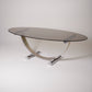 ROMÉO RÉGA METAL AND GLASS DINING TABLE